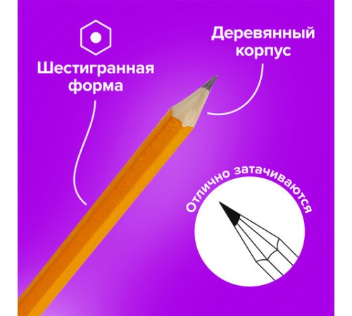 Карандаши чернографитные простые с ластиком HB, ВЫГОДНАЯ УПАКОВКА КОМПЛЕКТ 12 штук, BRAUBERG, 180635 Карандаши чернографитные простые с ластиком HB, ВЫГОДНАЯ УПАКОВКА КОМПЛЕКТ 12 штук, BRAUBERG, 180635