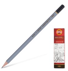 Карандаш чернографитный KOH-I-NOOR 1860, 1 шт., HB, корпус серый, 18600HB00104