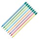 Карандаш чернографитный BIC, 1 шт., "Evolution Stripes", HB, с ластиком, корпус ассорти, 8960342