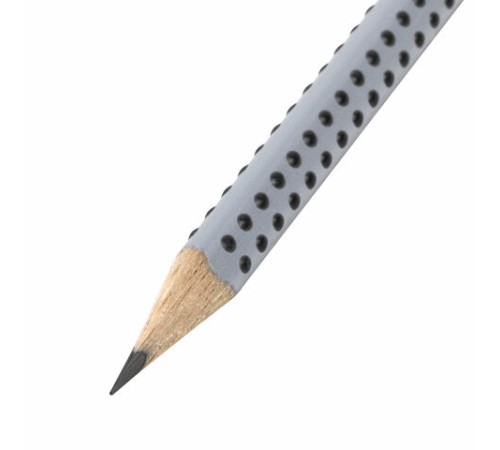 Карандаш чернографитный FABER-CASTELL, 1 шт., "Grip 2001", HB, трехгранный, с ластиком, 117200