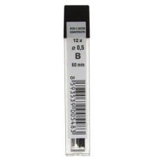 Грифели запасные 0,5 мм, B, KOH-I-NOOR, КОМПЛЕКТ 12 шт., 4152/B, 415200B005PKRU