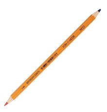 Карандаш двухцветный КРАСНО-СИНИЙ, KOH-I-NOOR, 1 шт., шестигранный, грифель 3,2 мм, натуральное дерево, 3433, 34330EG001KS