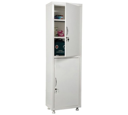 Шкаф медицинский 1-створчатый HILFE "МД 1 1650/SS" 1755х500х320 мм, белый, S26199201009 Шкаф медицинский 1-створчатый HILFE "МД 1 1650/SS" 1755х500х320 мм, белый, S26199201009