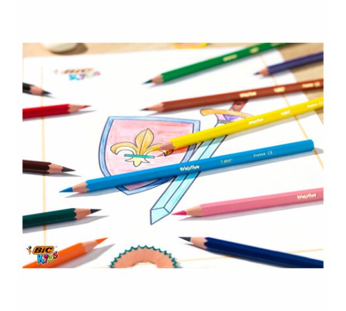 Карандаши цветные BIC "Kids ECOlutions Evolution", 18 цветов, пластиковые, заточенные, европодвес, 937513 Карандаши цветные BIC "Kids ECOlutions Evolution", 18 цветов, пластиковые, заточенные, европодвес, 937513