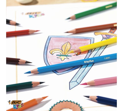 Карандаши цветные BIC "Kids ECOlutions Evolution", 18 цветов, пластиковые, заточенные, европодвес, 937513 Карандаши цветные BIC "Kids ECOlutions Evolution", 18 цветов, пластиковые, заточенные, европодвес, 937513