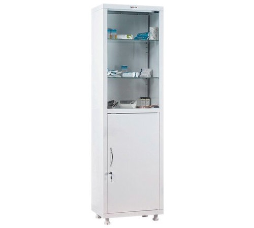 Шкаф медицинский 1-створчатый HILFE "МД 1 1650/SG" 1755х500х320 мм, стекло, белый, S26199201509 Шкаф медицинский 1-створчатый HILFE "МД 1 1650/SG" 1755х500х320 мм, стекло, белый, S26199201509