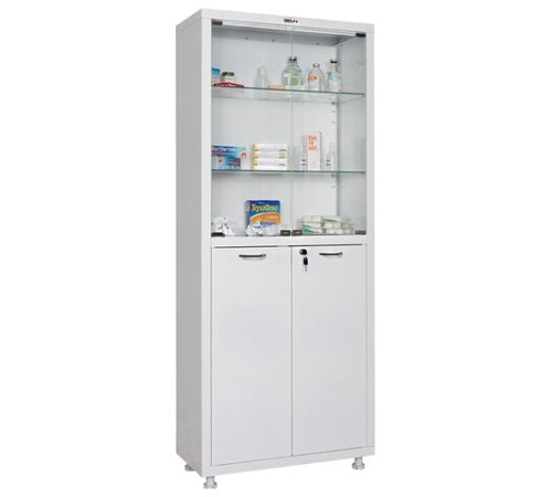 Шкаф медицинский 2-створчатый HILFE "МД 2 1670/SG" 1755х700х320 мм, стекло, белый, S26199203509 Шкаф медицинский 2-створчатый HILFE "МД 2 1670/SG" 1755х700х320 мм, стекло, белый, S26199203509