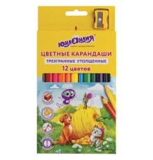 Карандаши цветные утолщенные ЮНЛАНДИЯ 