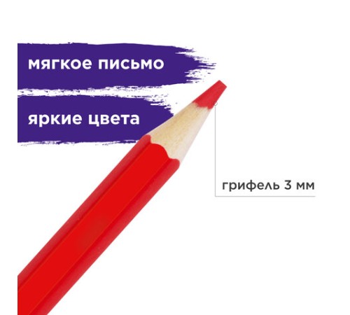 Карандаши цветные акварельные BRAUBERG "АКАДЕМИЯ", 24 цвета, шестигранные, грифель 3 мм, натуральное дерево, 181400 Карандаши цветные акварельные BRAUBERG "АКАДЕМИЯ", 24 цвета, шестигранные, грифель 3 мм, натуральное дерево, 181400
