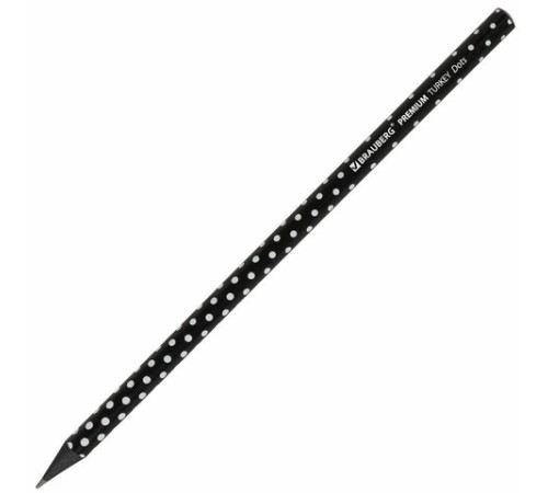 Карандаш чернографитный BRAUBERG "PREMIUM TURKEY", 1 шт., "Dots", НВ, ассорти, дисплей, 181563 Карандаш чернографитный BRAUBERG "PREMIUM TURKEY", 1 шт., "Dots", НВ, ассорти, дисплей, 181563