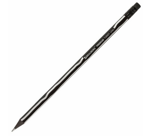 Карандаш чернографитный BRAUBERG "PREMIUM TURKEY", 1 шт., "Lines", НВ, ассорти, дисплей, 181568 Карандаш чернографитный BRAUBERG "PREMIUM TURKEY", 1 шт., "Lines", НВ, ассорти, дисплей, 181568