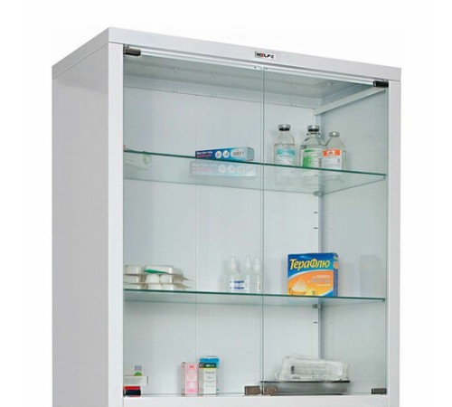 Шкаф медицинский 2-створчатый HILFE "МД 2 1780/SG" 1850х800х400 мм, стекло, белый, S26199205509 Шкаф медицинский 2-створчатый HILFE "МД 2 1780/SG" 1850х800х400 мм, стекло, белый, S26199205509