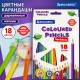 Карандаши цветные BRAUBERG PREMIUM, 18 цветов, трехгранные, грифель 3,3 мм, натуральное дерево, 181652