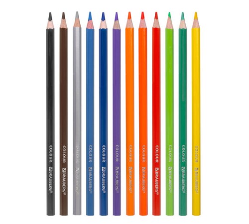 Карандаши цветные BRAUBERG PREMIUM, 12 цветов, шестигранные, грифель 3,3 мм, натуральное дерево, 181656 Карандаши цветные BRAUBERG PREMIUM, 12 цветов, шестигранные, грифель 3,3 мм, натуральное дерево, 181656