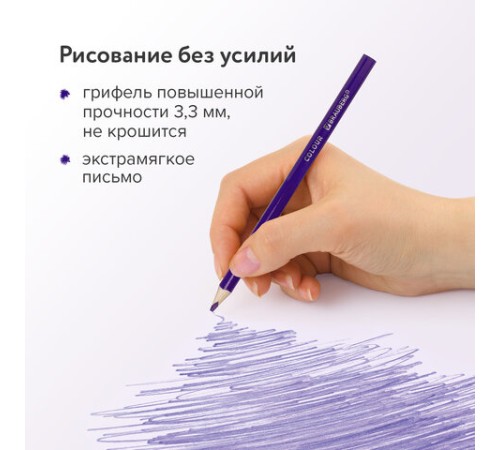 Карандаши цветные BRAUBERG PREMIUM, 36 цветов, шестигранные, грифель 3,3 мм, натуральное дерево, 181659 Карандаши цветные BRAUBERG PREMIUM, 36 цветов, шестигранные, грифель 3,3 мм, натуральное дерево, 181659