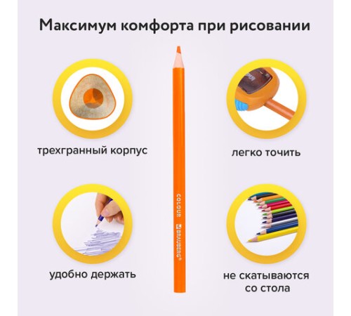 Карандаши цветные BRAUBERG PREMIUM, 12 цветов, трехгранные, грифель 3 мм, 181661 Карандаши цветные BRAUBERG PREMIUM, 12 цветов, трехгранные, грифель 3 мм, 181661