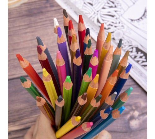 Карандаши цветные акварельные BRAUBERG PREMIUM AQUARELLE, 36 цветов, трехгранные, утолщенный грифель 4 мм, натуральное дерево, 181674