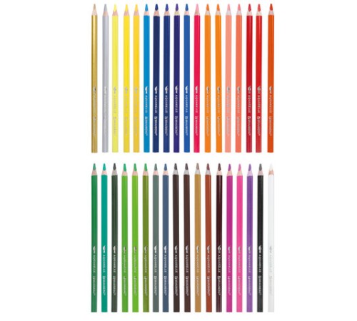 Карандаши цветные акварельные BRAUBERG PREMIUM AQUARELLE, 36 цветов, трехгранные, утолщенный грифель 4 мм, натуральное дерево, 181674