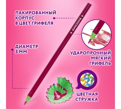 Карандаши цветные ЮНЛАНДИЯ "КАРНАВАЛ", 24 цвета, трехгранные, грифель 3 мм, 181686 Карандаши цветные ЮНЛАНДИЯ "КАРНАВАЛ", 24 цвета, трехгранные, грифель 3 мм, 181686