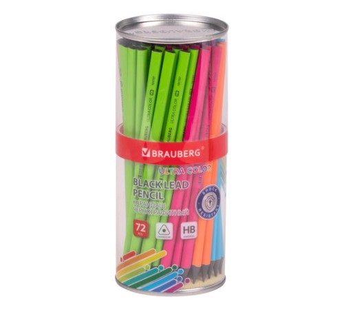 Карандаш чернографитный BRAUBERG "ULTRA COLOR", 1 шт., HB, пластиковый, 181707 Карандаш чернографитный BRAUBERG "ULTRA COLOR", 1 шт., HB, пластиковый, 181707