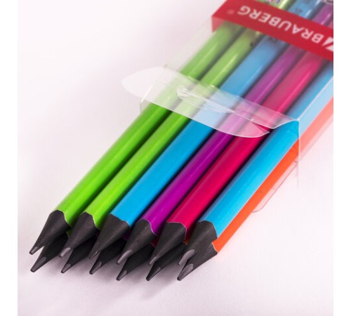 Набор карандашей чернографитных BRAUBERG "ULTRA COLOR" 12 шт., HB, с ластиком, пластиковые, 181710 Набор карандашей чернографитных BRAUBERG "ULTRA COLOR" 12 шт., HB, с ластиком, пластиковые, 181710