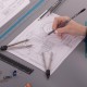 Набор карандашей чернографитных BRAUBERG "Style" 12 шт., HB, с ластиком, корпус черно-серый, 181719