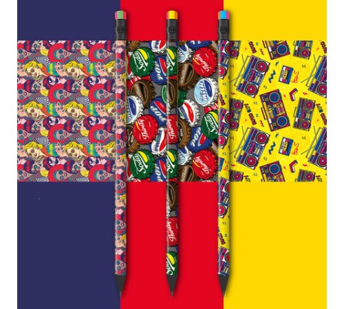 Карандаш чернографитный BRAUBERG "POP-ART", 1 шт., HB, с ластиком, корпус ассорти, 181754 Карандаш чернографитный BRAUBERG "POP-ART", 1 шт., HB, с ластиком, корпус ассорти, 181754