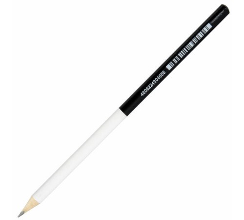 Карандаш чернографитный BRAUBERG "Black&White", 1 шт., HB, корпус черно-белый, 181767 Карандаш чернографитный BRAUBERG "Black&White", 1 шт., HB, корпус черно-белый, 181767