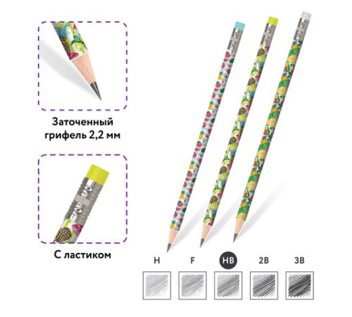 Карандаш чернографитный ЮНЛАНДИЯ 