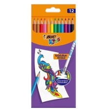 Карандаши цветные стираемые с ластиком BIC 