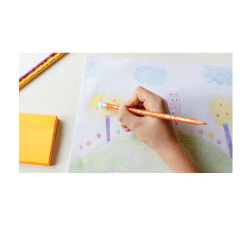 Карандаши цветные стираемые с ластиком BIC "Kids Evolution Illusion", 12 цветов, круглые, 987868