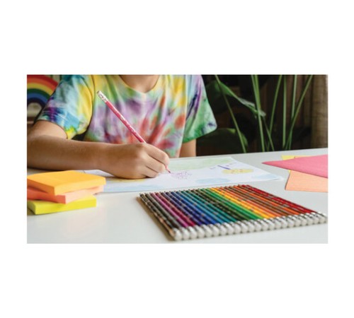 Карандаши цветные стираемые с ластиком BIC "Kids Evolution Illusion", 12 цветов, круглые, 987868