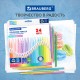 Карандаши цветные BRAUBERG PASTEL, 24 пастельных цвета, трехгранные, грифель 3 мм, натуральное дерево, 181851