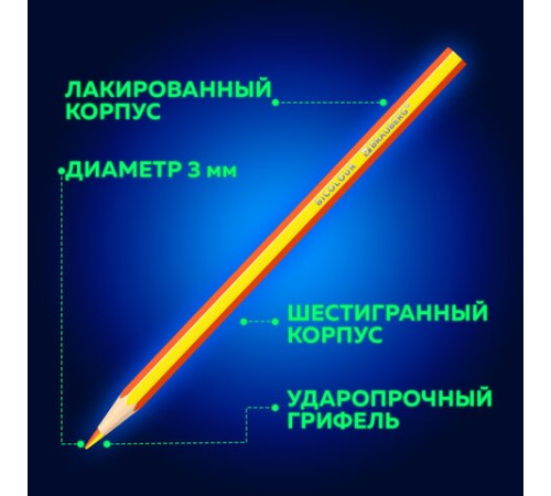 Карандаши с двухцветным грифелем BRAUBERG BICOLOUR, 12 штук, 24 цвета, шестигранные, грифель 3 мм, натуральное дерево, 181855 Карандаши с двухцветным грифелем BRAUBERG BICOLOUR, 12 штук, 24 цвета, шестигранные, грифель 3 мм, натуральное дерево, 181855