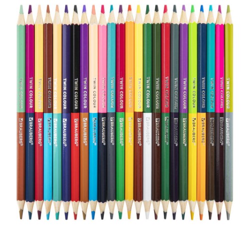 Карандаши цветные двусторонние BRAUBERG PREMIUM TWIN COLOUR, 24 шт., 48 цв., туба, шестигранные, грифель 3,3 мм, натуральное дерево, 181876 Карандаши цветные двусторонние BRAUBERG PREMIUM TWIN COLOUR, 24 шт., 48 цв., туба, шестигранные, грифель 3,3 мм, натуральное дерево, 181876