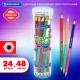 Карандаши цветные двусторонние BRAUBERG PREMIUM TWIN COLOUR, 24 шт., 48 цв., туба, шестигранные, грифель 3,3 мм, натуральное дерево, 181876