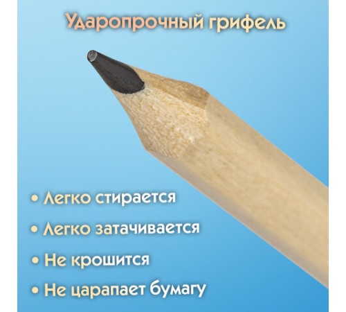 Карандаши чернографитные чертежные школьные разной твердости НАБОР 12 штук 2H-2B, ПИФАГОР, 181883 Карандаши чернографитные чертежные школьные разной твердости НАБОР 12 штук 2H-2B, ПИФАГОР, 181883