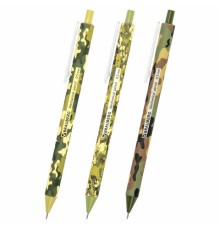 Карандаш механический 0,5 мм, BRAUBERG SOFT PRINT MILITARY, HB, корпус soft-touch ассорти, 181959