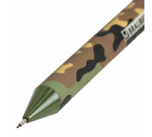 Карандаш механический 0,5 мм, BRAUBERG SOFT PRINT MILITARY, HB, корпус soft-touch ассорти, 181959