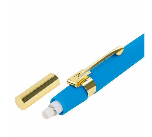 Карандаш механический 0,5 мм + грифели HB 12 штук на блистере, BRAUBERG EXTRA GOLD, корпус SOFT TOUCH, ластик, 181964 Карандаш механический 0,5 мм + грифели HB 12 штук на блистере, BRAUBERG EXTRA GOLD, корпус SOFT TOUCH, ластик, 181964