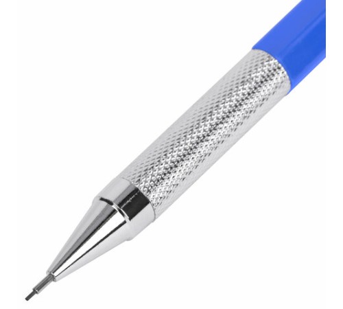 Карандаш механический 0,5 мм + грифели HB 24 штуки на блистере, BRAUBERG "METALLIC-X 05", металлические детали, 181965 Карандаш механический 0,5 мм + грифели HB 24 штуки на блистере, BRAUBERG "METALLIC-X 05", металлические детали, 181965