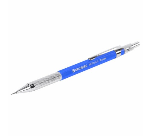 Карандаш механический 0,5 мм + грифели HB 24 штуки на блистере, BRAUBERG "METALLIC-X 05", металлические детали, 181965 Карандаш механический 0,5 мм + грифели HB 24 штуки на блистере, BRAUBERG "METALLIC-X 05", металлические детали, 181965
