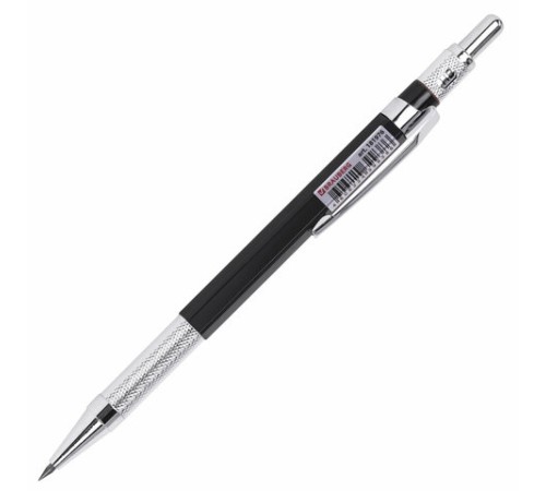 Карандаш механический цанговый 2 мм, HB, BRAUBERG "METALLIC X-20", металлические детали, 181976 Карандаш механический цанговый 2 мм, HB, BRAUBERG "METALLIC X-20", металлические детали, 181976