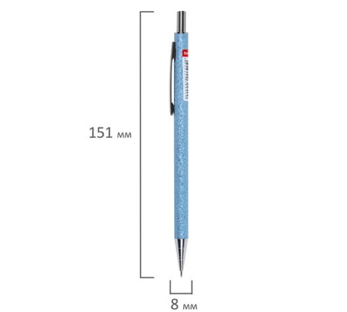 Карандаш механический 0,5 мм, HB, BRAUBERG OCEAN BLUE, металлический корпус, 181978 Карандаш механический 0,5 мм, HB, BRAUBERG OCEAN BLUE, металлический корпус, 181978