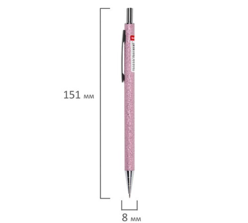 Карандаш механический 0,5 мм, HB, BRAUBERG "ROSE PINK", металлический корпус, 181979 Карандаш механический 0,5 мм, HB, BRAUBERG "ROSE PINK", металлический корпус, 181979
