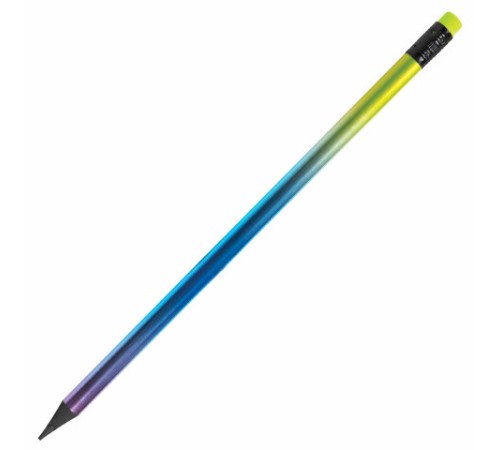 Карандаш чернографитный с ластиком BRAUBERG "GRADE Metallic", 1 шт., HB, трехгранный, 182000 Карандаш чернографитный с ластиком BRAUBERG "GRADE Metallic", 1 шт., HB, трехгранный, 182000