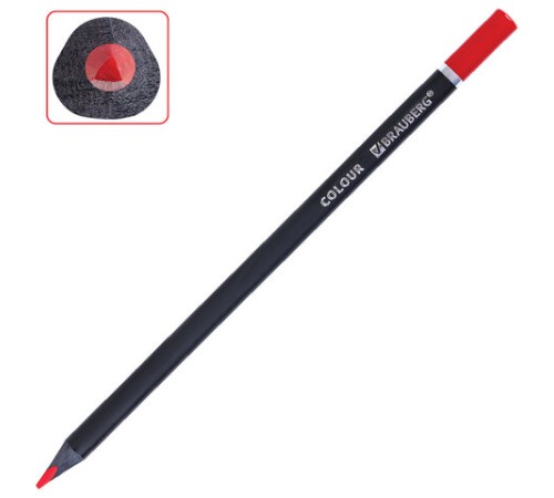 Карандаши цветные чёрное дерево BRAUBERG BLACK WOOD, 50 цветов, мягкий грифель 3 мм, 182043
