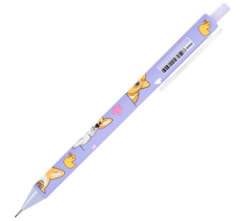 Карандаш механический 0,7 мм с принтом FUNSTER (ФАНСТЕР) "CORGI", корпус soft-touch ассорти, 182060 Карандаш механический 0,7 мм с принтом FUNSTER (ФАНСТЕР) "CORGI", корпус soft-touch ассорти, 182060