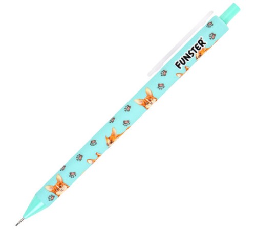 Карандаш механический 0,7 мм с принтом FUNSTER (ФАНСТЕР) "CORGI", корпус soft-touch ассорти, 182060 Карандаш механический 0,7 мм с принтом FUNSTER (ФАНСТЕР) "CORGI", корпус soft-touch ассорти, 182060