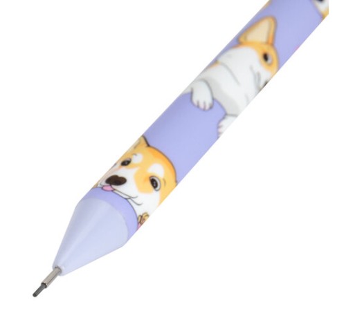 Карандаш механический 0,7 мм с принтом FUNSTER (ФАНСТЕР) "CORGI", корпус soft-touch ассорти, 182060 Карандаш механический 0,7 мм с принтом FUNSTER (ФАНСТЕР) "CORGI", корпус soft-touch ассорти, 182060